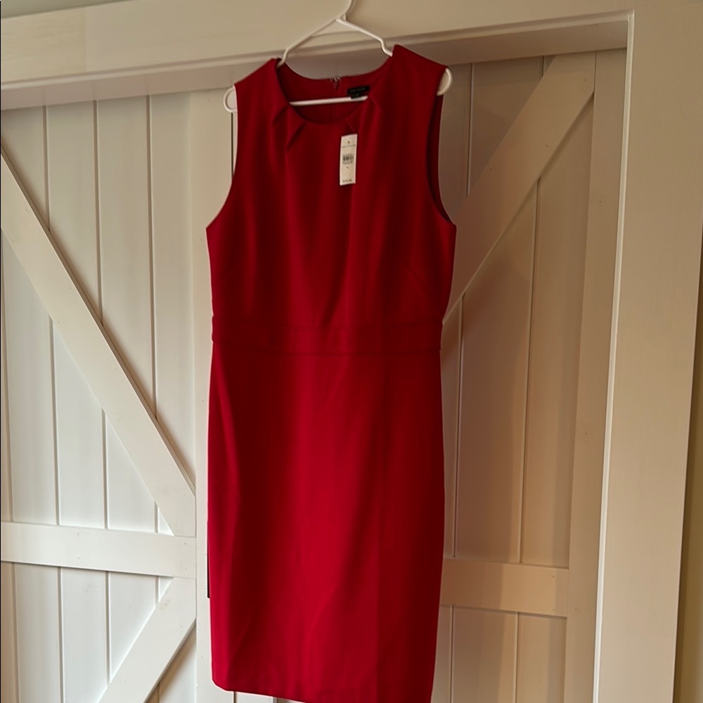 And Taylor Elegant Red Sleeveless Dress